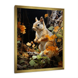 Brown Squirrel Squirrels Antics Pastoral - Squirrel Large Canvas Wall Art