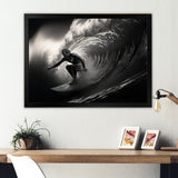 Surfers Paradise Grey Wave I - Surfing Canvas Wall Art