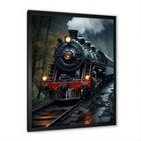 The Massive Steam Locomotive Belches Smoke I - Train Canvas Wall Art