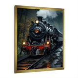 The Massive Steam Locomotive Belches Smoke I - Train Canvas Wall Art