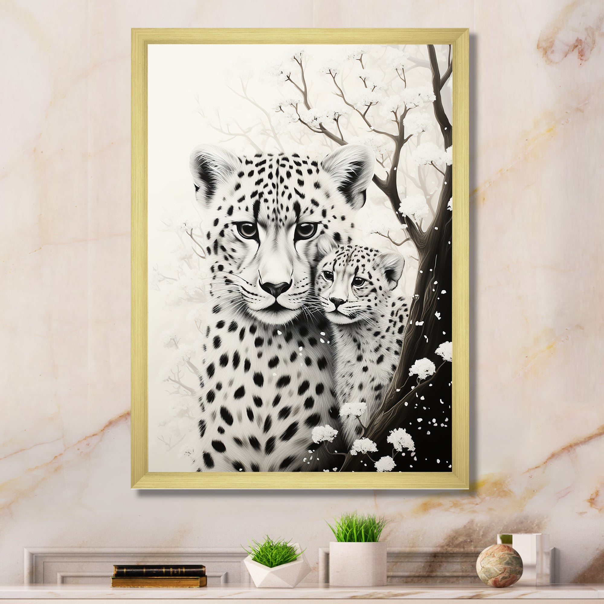 Tiger Harmony In Monochrome - Tiger Wall Art Prints
