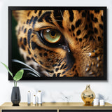 Leopard Eye Closeup Wildlife Encounters - Green Tiger Wall Art