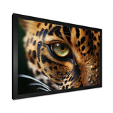 Leopard Eye Closeup Wildlife Encounters - Green Tiger Wall Art