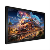 Abstract Train 1950s Chromatic Journey I - Train Canvas Wall Art