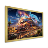 Abstract Train 1950s Chromatic Journey I - Train Canvas Wall Art