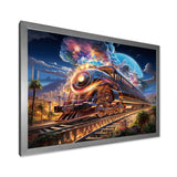 Abstract Train 1950s Chromatic Journey I - Train Canvas Wall Art