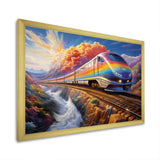 Rainbow Color Train 1950S I - Train Canvas Wall Art