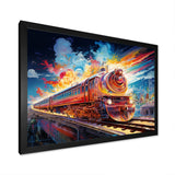Abstract Background Train - Train Canvas Wall Art