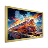 Abstract Background Train - Train Canvas Wall Art