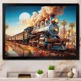 Abstract Colorful Train 1950S I - Train Canvas Wall Art