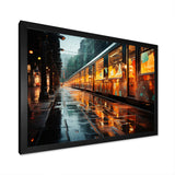 Abstracted Train Reflections I - Train Canvas Wall Art
