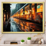 Abstracted Train Reflections I - Train Canvas Wall Art
