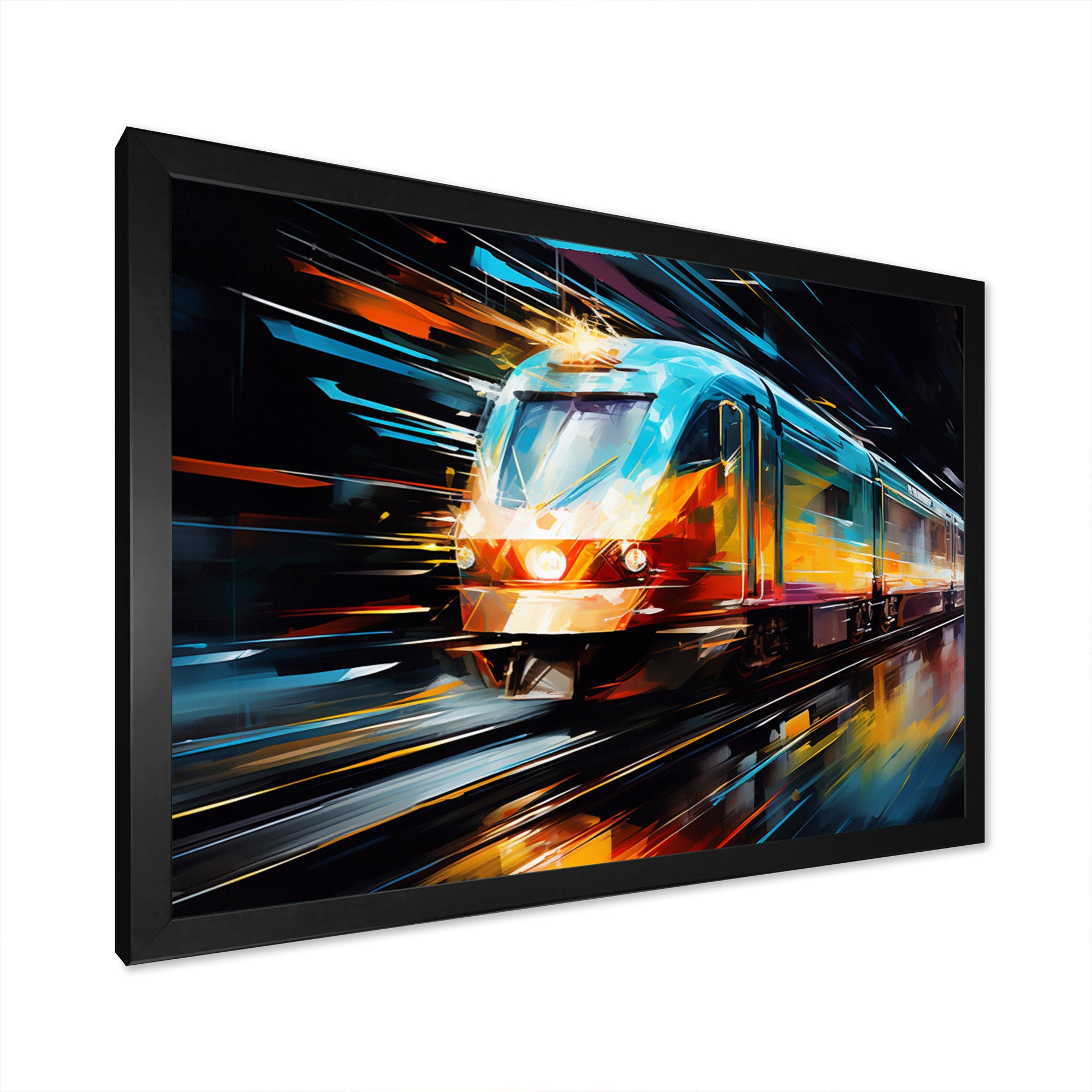 Abstracted Train Velocity - Train Canvas Wall Art