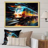 Abstracted Train Velocity - Train Canvas Wall Art