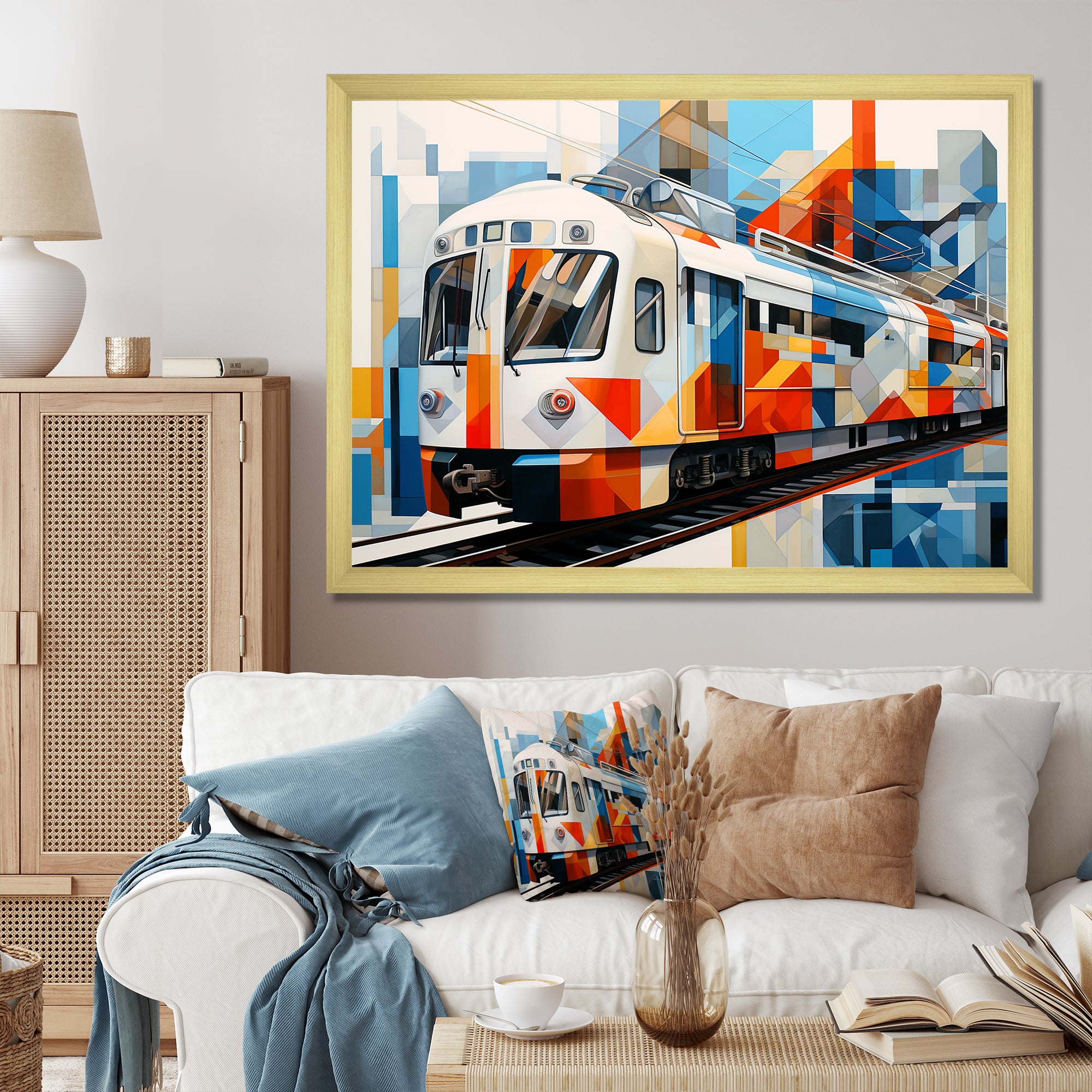 Train Architectural Perspectives - Train Canvas Wall Art