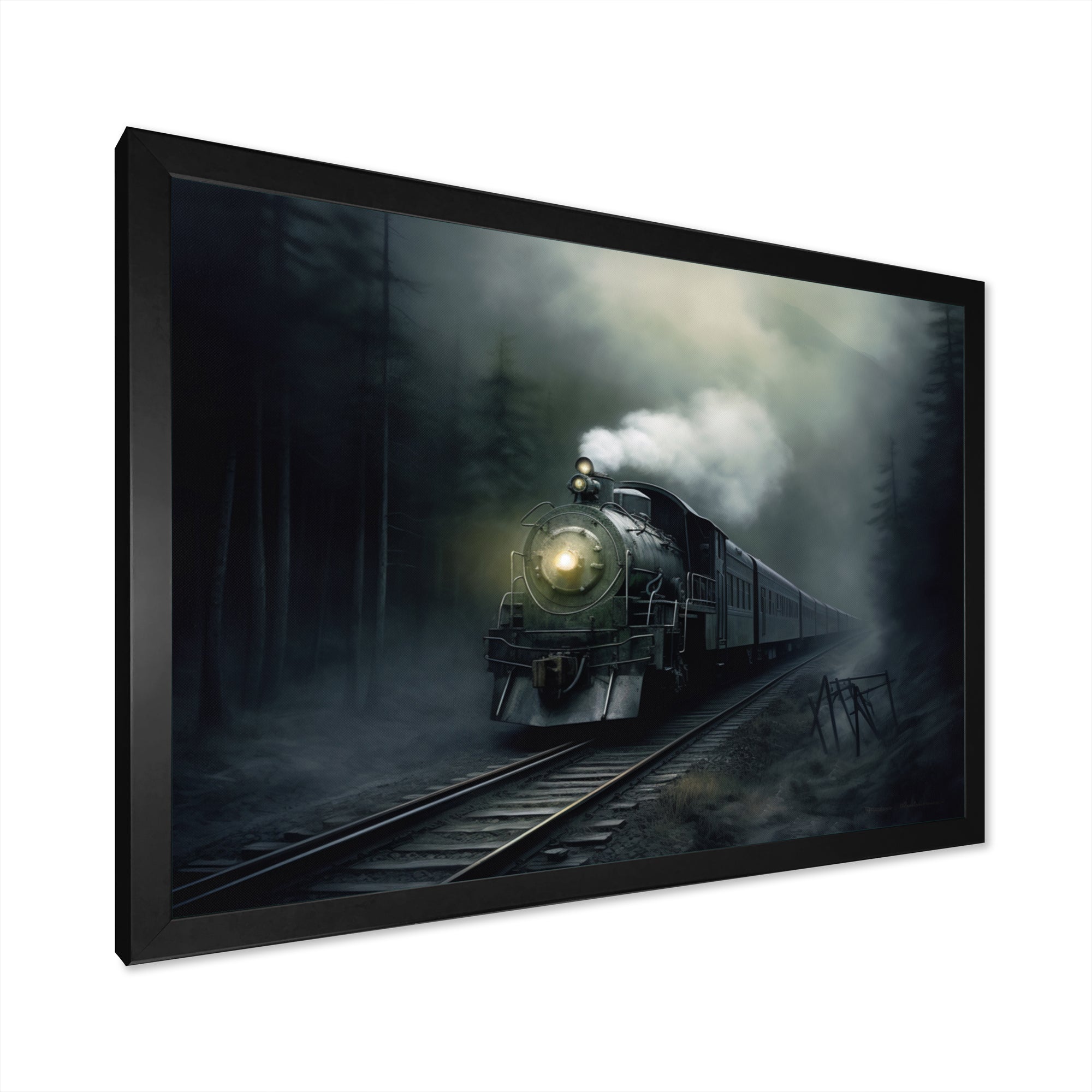 Train Atmospheric Whispers I - Train Canvas Wall Art