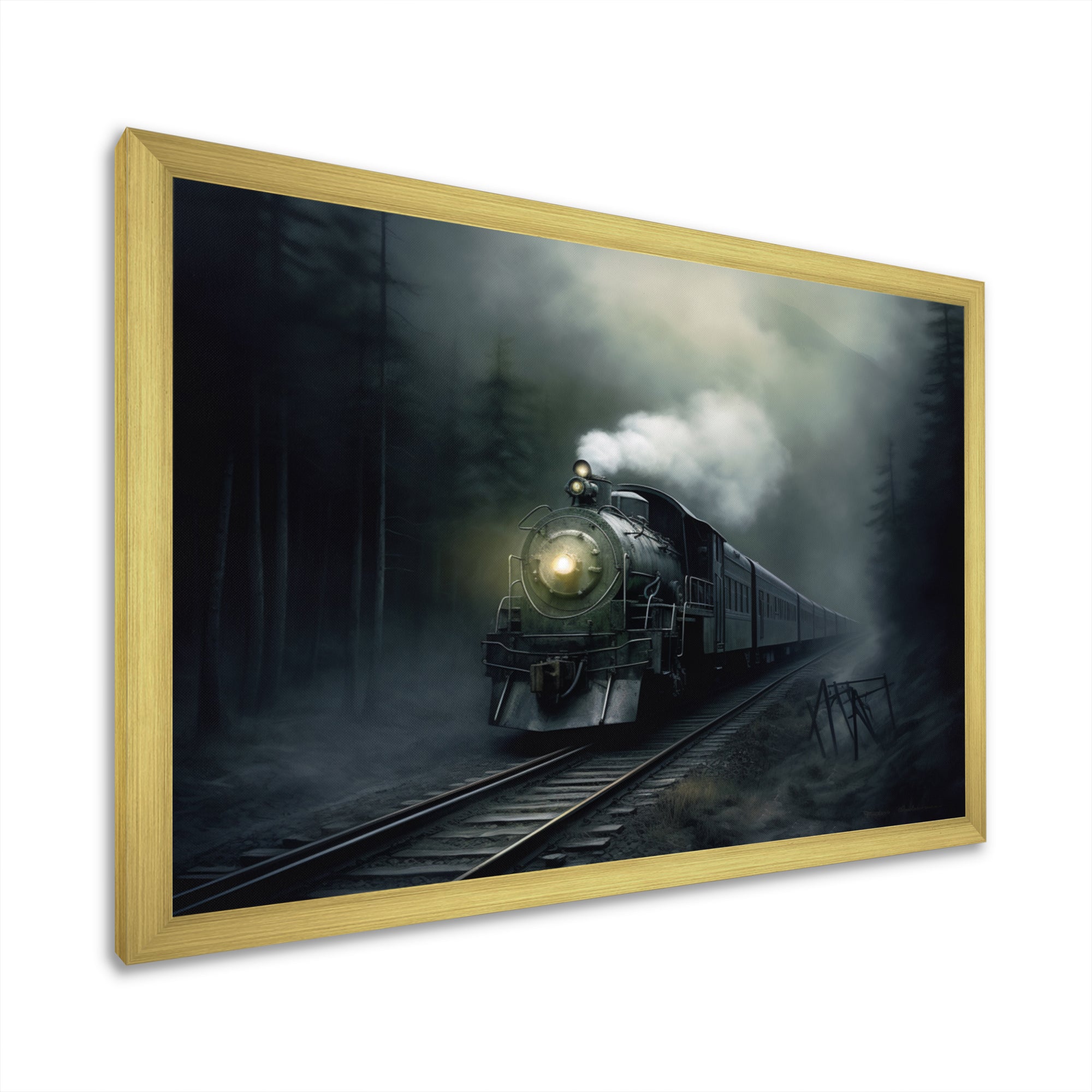 Train Atmospheric Whispers I - Train Canvas Wall Art