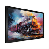 Abstract Train Chromatic Journey I - Train Canvas Wall Art