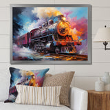 Abstract Train Chromatic Journey I - Train Canvas Wall Art