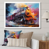 Abstract Train Chromatic Journey I - Train Canvas Wall Art