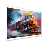 Abstract Train Chromatic Journey I - Train Canvas Wall Art