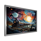 Cosmic Rails An Abstract Train I - Train Canvas Wall Art