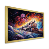 Cosmic Voyages An Abstract Train I - Train Canvas Wall Art
