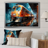 Train Dynamic Abstractions - Train Canvas Wall Art