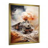 Abstract Train Elemental Express I - Train Canvas Wall Art