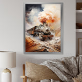 Abstract Train Elemental Express I - Train Canvas Wall Art