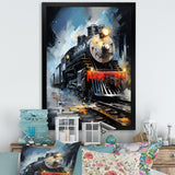 Abstract Train Fluid Motion - Train Canvas Wall Art
