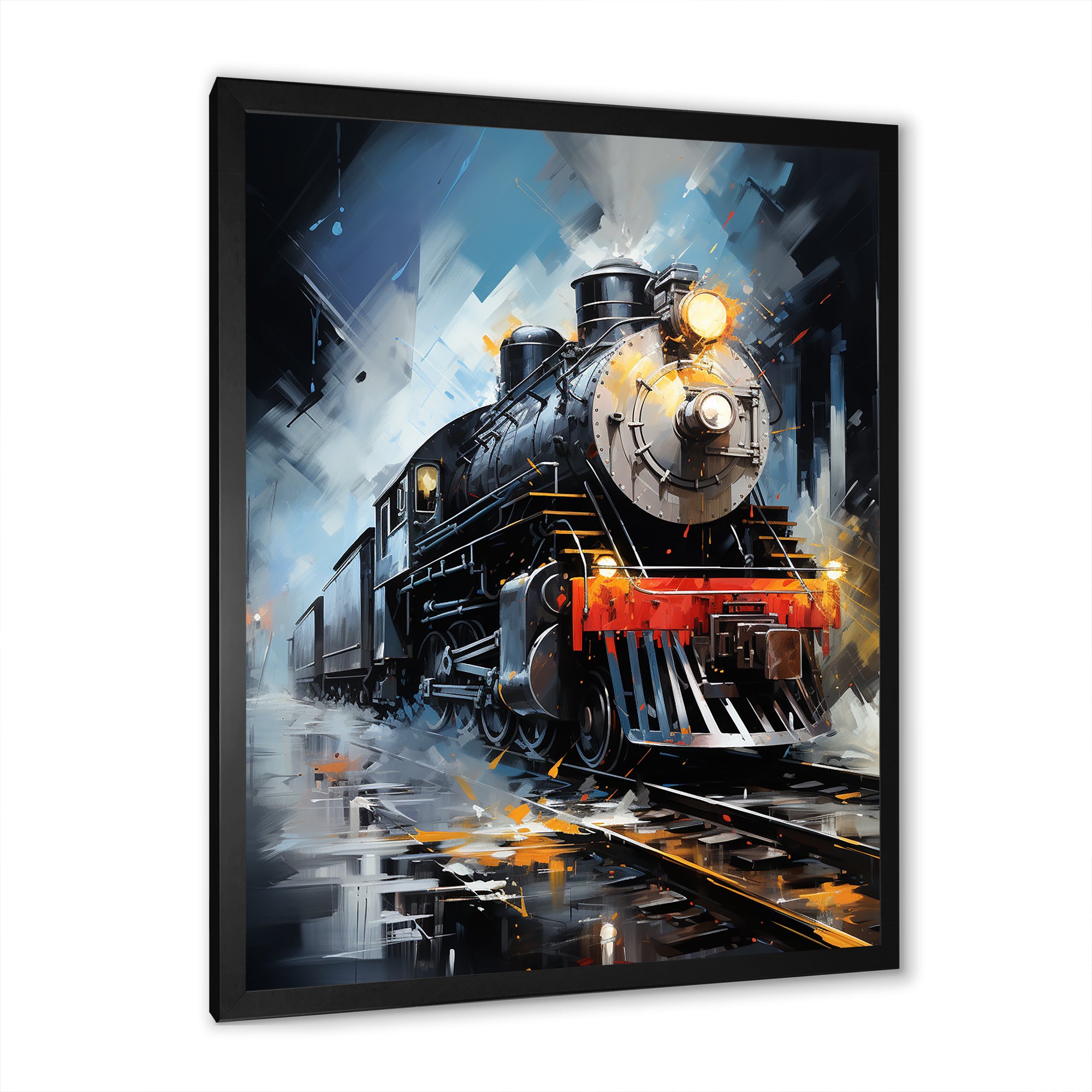 Abstract Train Fluid Motion - Train Canvas Wall Art