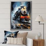 Abstract Train Fluid Motion - Train Canvas Wall Art