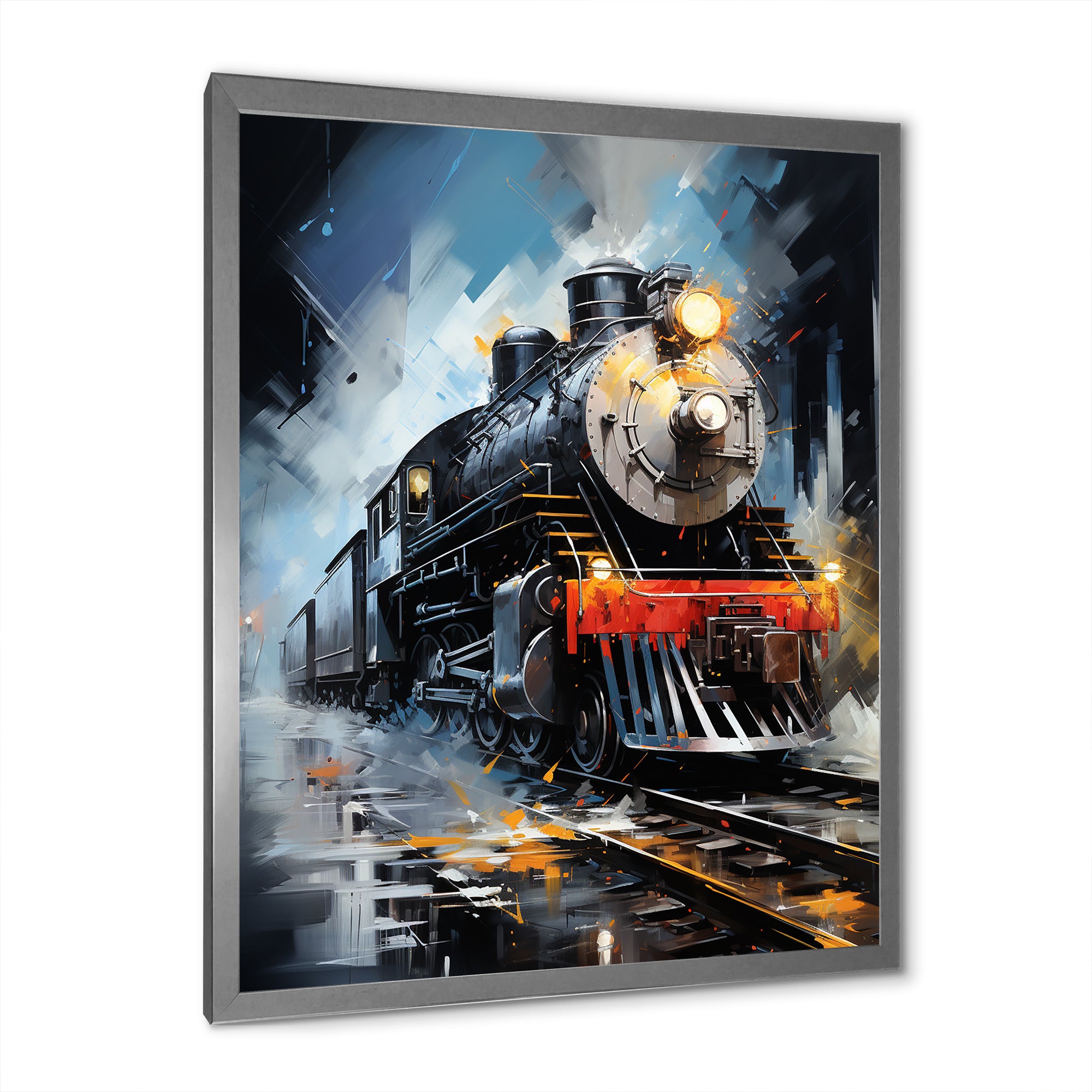 Abstract Train Fluid Motion - Train Canvas Wall Art