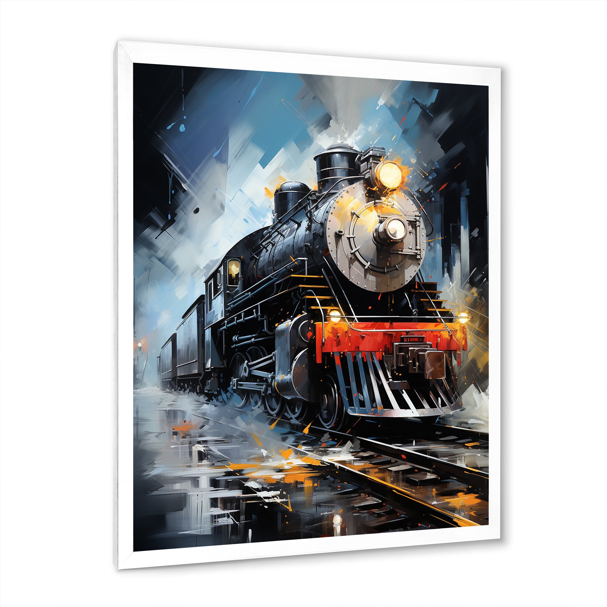 Abstract Train Fluid Motion - Train Canvas Wall Art