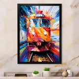 Abstract Train Fusion Of Colors - Train Canvas Wall Art