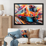 Train Fusion Of Lines - Train Canvas Wall Art