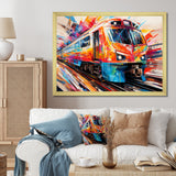 Train Fusion Of Lines - Train Canvas Wall Art
