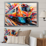 Train Fusion Of Lines - Train Canvas Wall Art