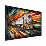 Abstract Train Geometric Express I - Train Canvas Wall Art