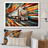 Abstract Train Geometric Express I - Train Canvas Wall Art