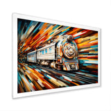 Abstract Train Geometric Express I - Train Canvas Wall Art