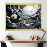 Train Geometric Momentum I - Train Canvas Wall Art