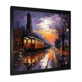 Train Industrial Elegance Pointillism I - Train Canvas Wall Art