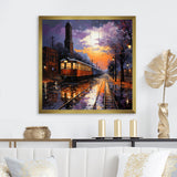 Train Industrial Elegance Pointillism I - Train Canvas Wall Art