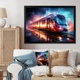 Abstract Train Luminous Journeys - Train Canvas Wall Art