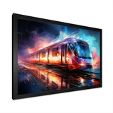 Abstract Train Luminous Journeys - Train Canvas Wall Art