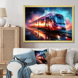 Abstract Train Luminous Journeys - Train Canvas Wall Art