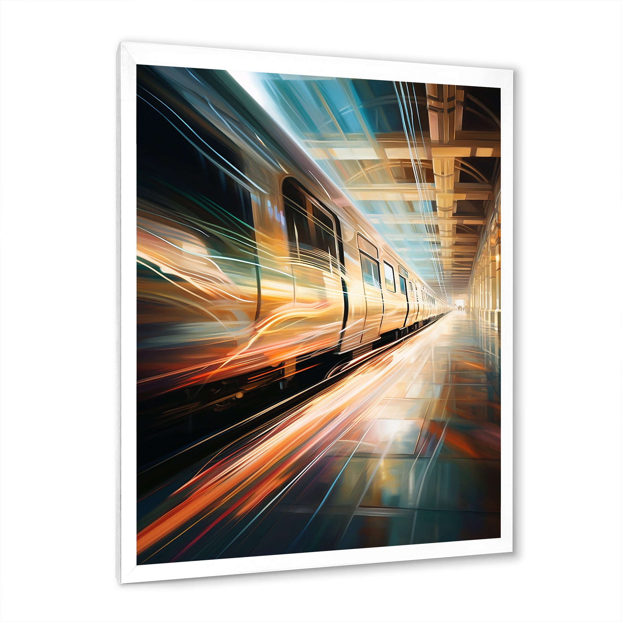 Train Luminous Trail Lights I - Train Canvas Wall Art