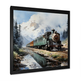 Train Majestic Passage Pointillism I - Train Canvas Wall Art